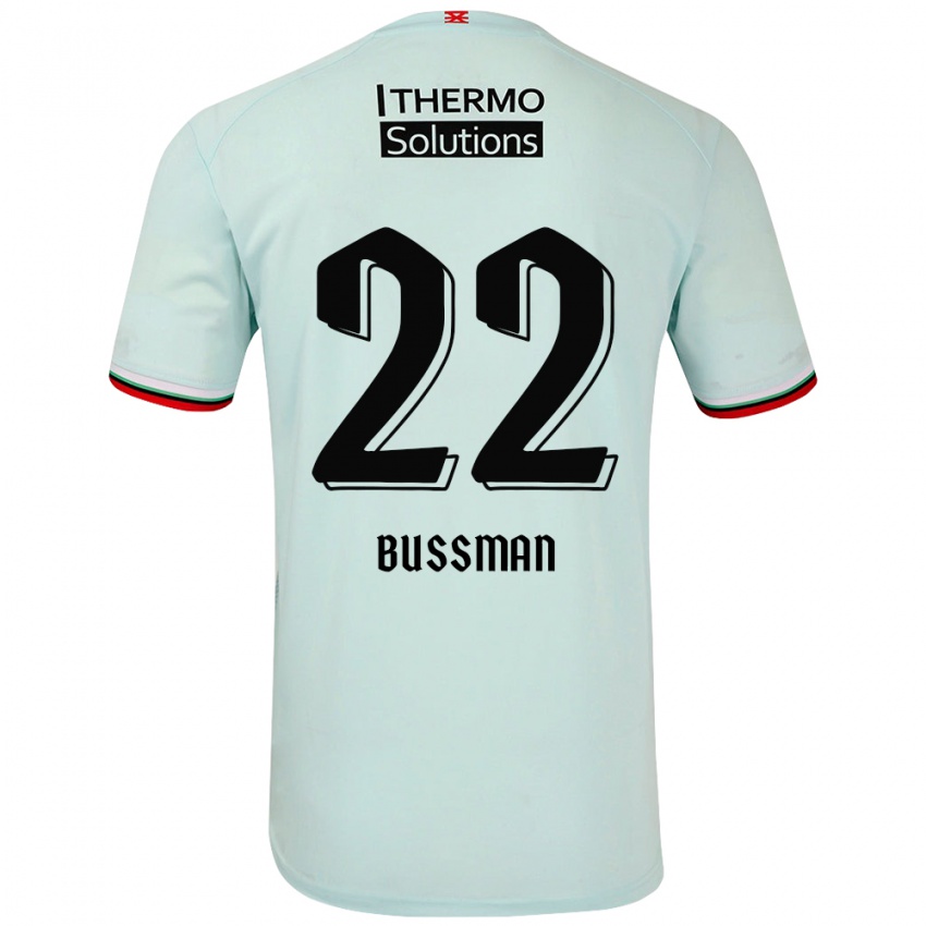 Børn Fiene Bussman #22 Lysegrøn Udebane Spillertrøjer 2024/25 Trøje T-Shirt