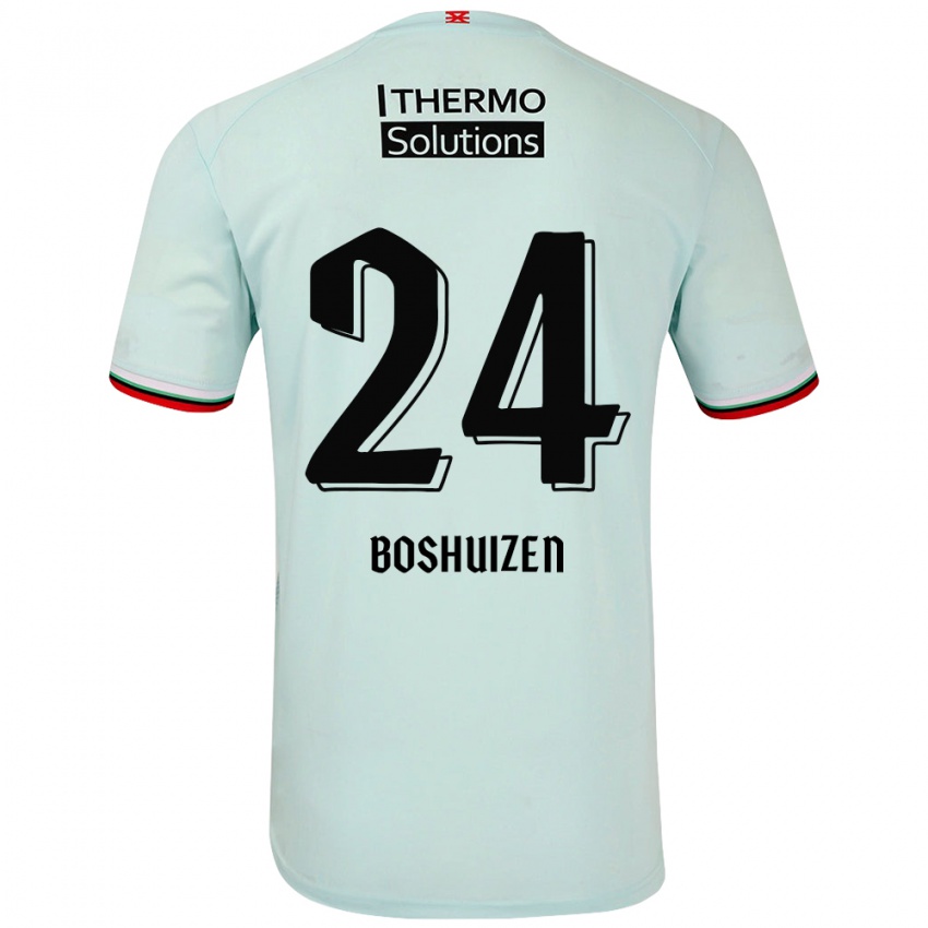 Børn Annouk Boshuizen #24 Lysegrøn Udebane Spillertrøjer 2024/25 Trøje T-Shirt