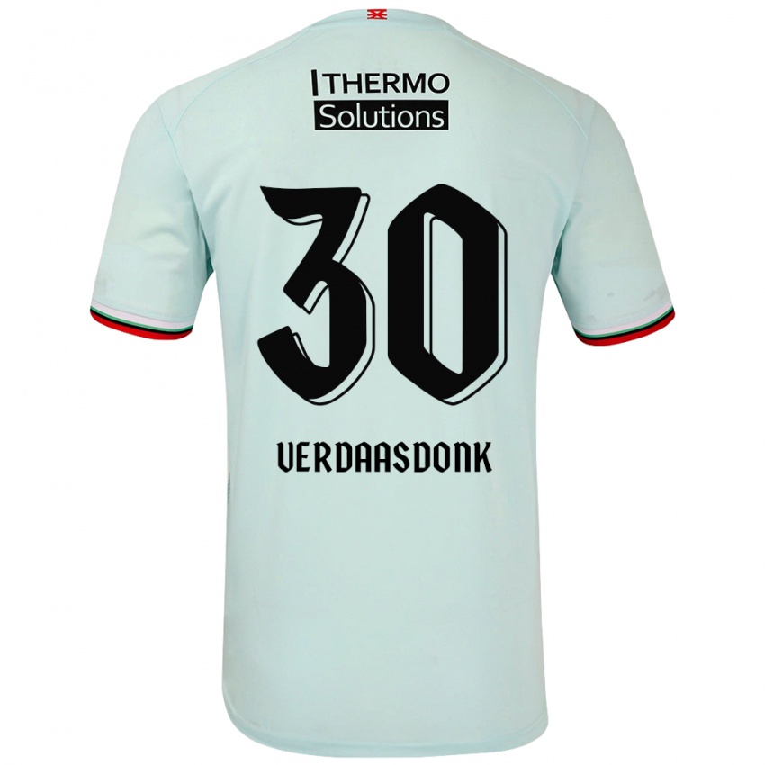 Børn Suus Verdaasdonk #30 Lysegrøn Udebane Spillertrøjer 2024/25 Trøje T-Shirt