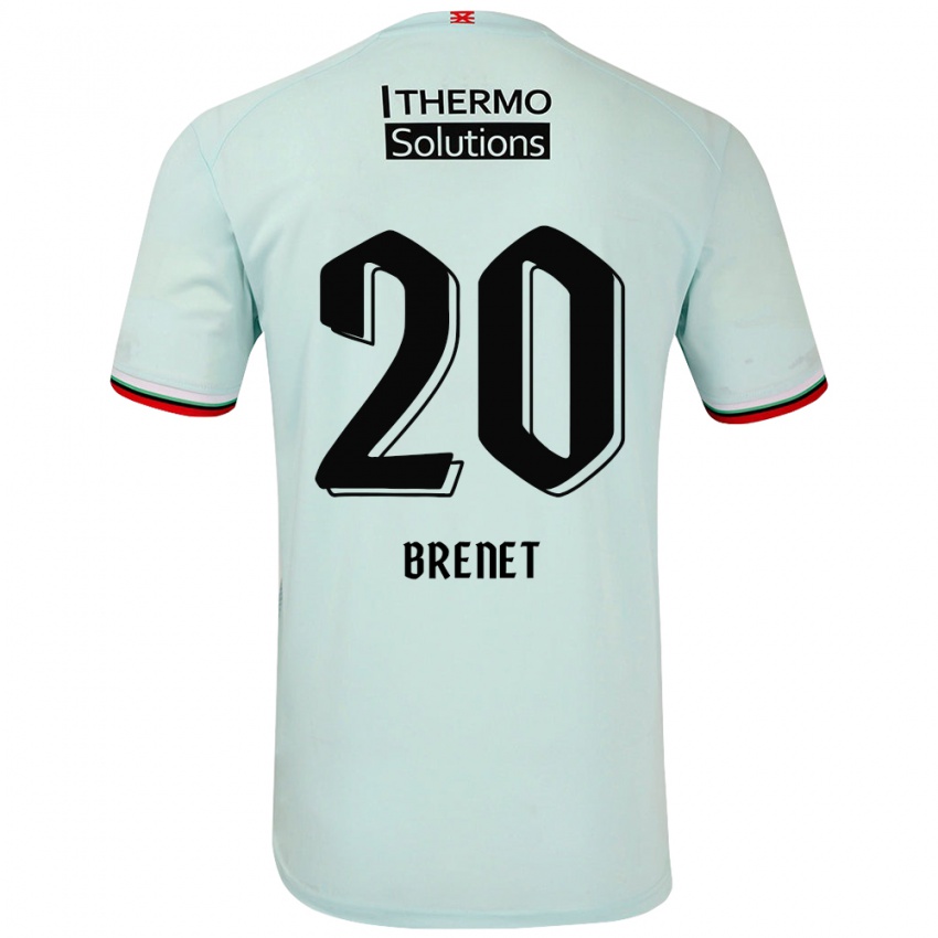 Børn Joshua Brenet #20 Lysegrøn Udebane Spillertrøjer 2024/25 Trøje T-Shirt