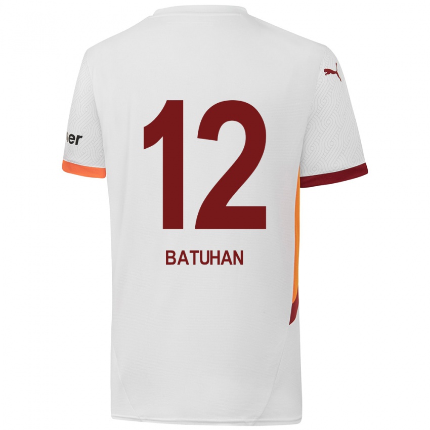 Børn Batuhan Şen #12 Hvid Gul Rød Udebane Spillertrøjer 2024/25 Trøje T-Shirt