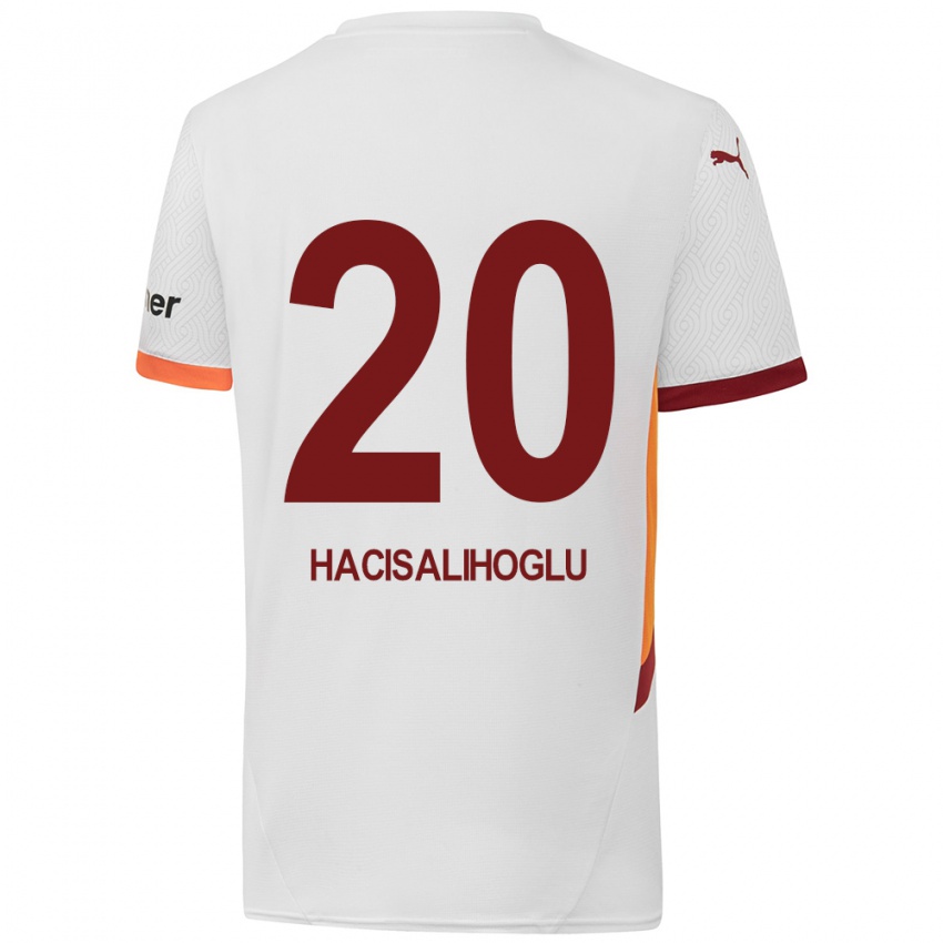 Børn Arda Hacisalihoglu #20 Hvid Gul Rød Udebane Spillertrøjer 2024/25 Trøje T-Shirt