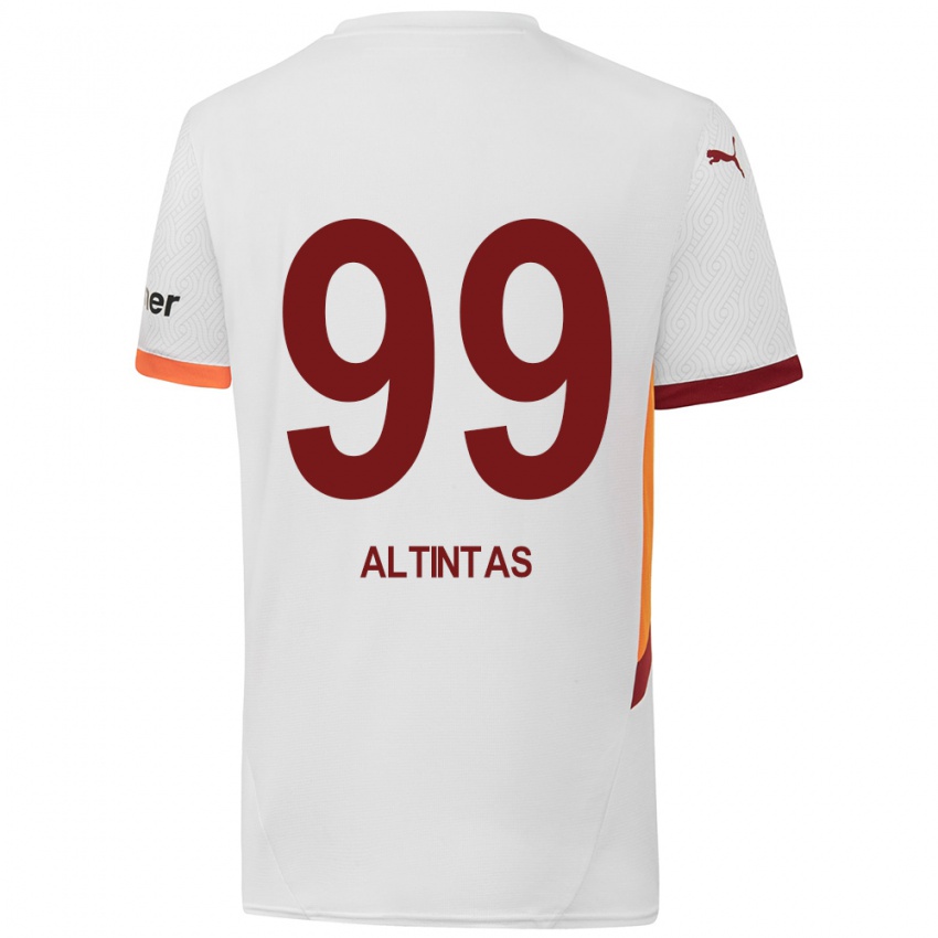 Børn Benan Altıntaş #99 Hvid Gul Rød Udebane Spillertrøjer 2024/25 Trøje T-Shirt