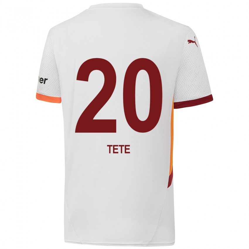 Børn Tete #20 Hvid Gul Rød Udebane Spillertrøjer 2024/25 Trøje T-Shirt