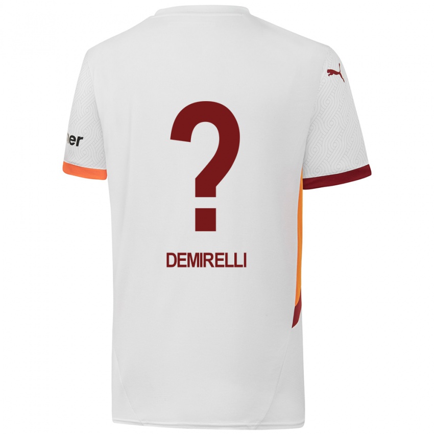 Børn Ahmet Demirelli #0 Hvid Gul Rød Udebane Spillertrøjer 2024/25 Trøje T-Shirt