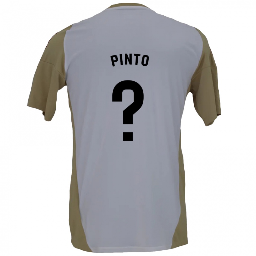 Børn Yidne Pinto #0 Brun Hvid Udebane Spillertrøjer 2024/25 Trøje T-Shirt