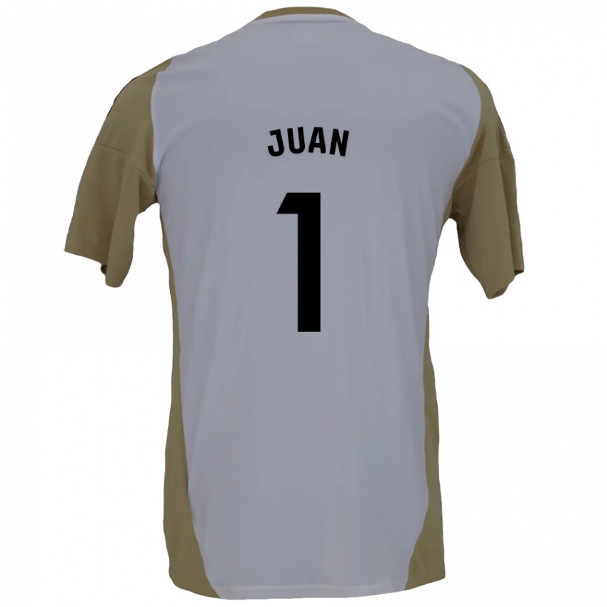 Børn Ramón Juan #1 Brun Hvid Udebane Spillertrøjer 2024/25 Trøje T-Shirt