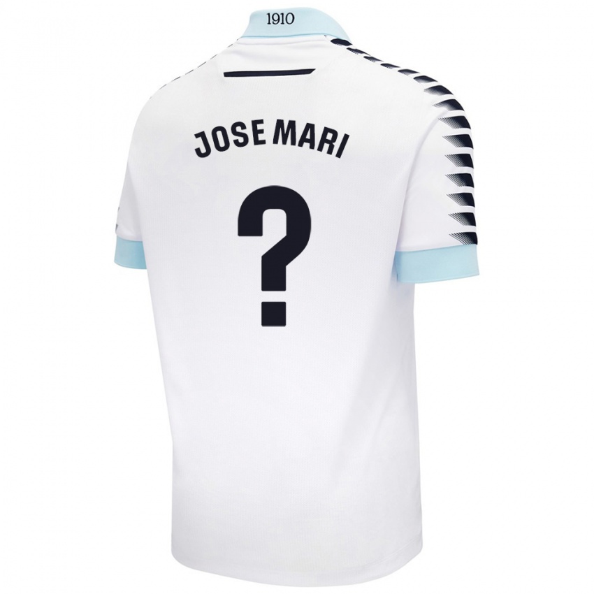 Børn José Mari #0 Hvid Blå Udebane Spillertrøjer 2024/25 Trøje T-Shirt