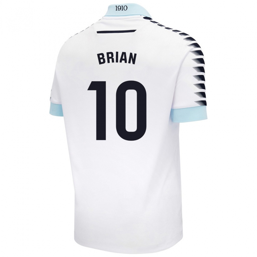 Børn Brian Ocampo #10 Hvid Blå Udebane Spillertrøjer 2024/25 Trøje T-Shirt