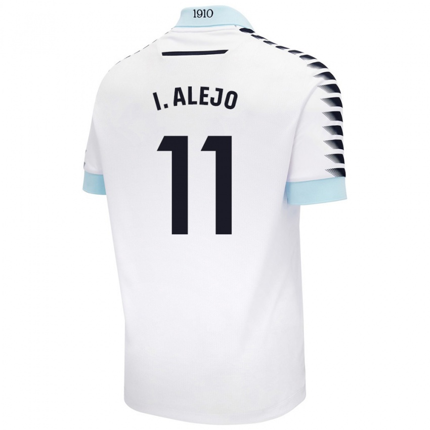 Børn Iván Alejo #11 Hvid Blå Udebane Spillertrøjer 2024/25 Trøje T-Shirt