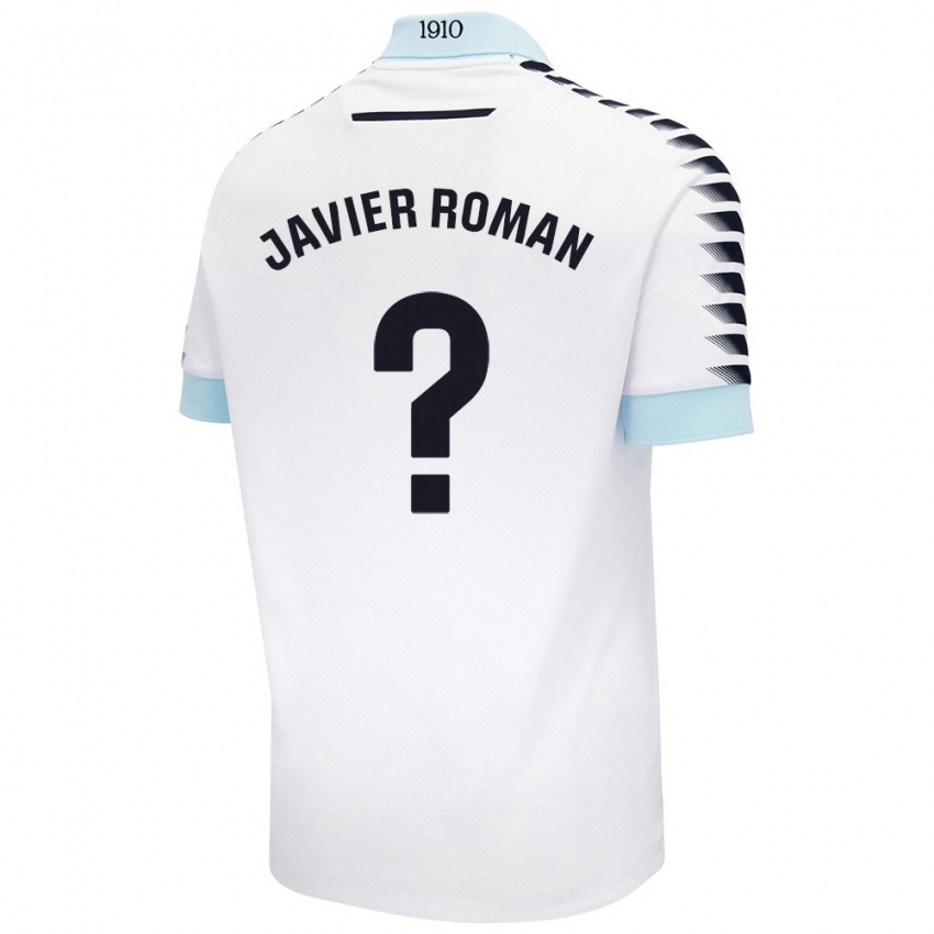 Børn José Javier Román #0 Hvid Blå Udebane Spillertrøjer 2024/25 Trøje T-Shirt