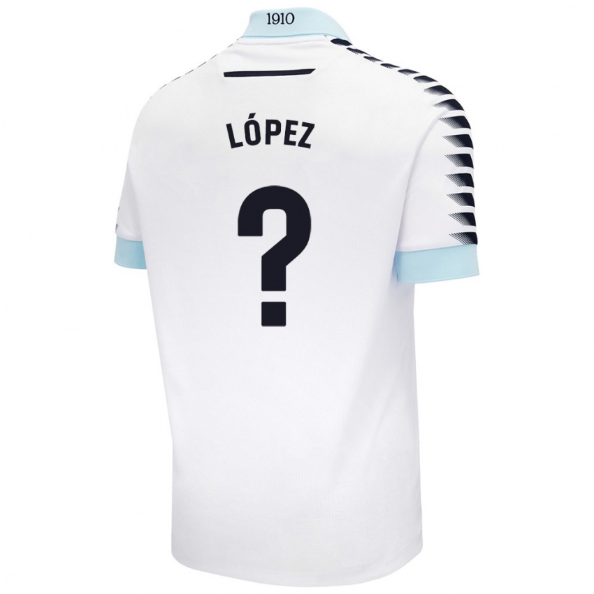 Børn Raúl López #0 Hvid Blå Udebane Spillertrøjer 2024/25 Trøje T-Shirt