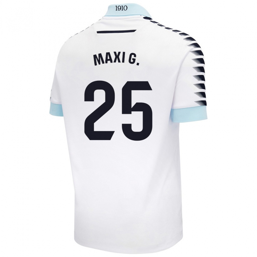 Børn Maxi Gómez #25 Hvid Blå Udebane Spillertrøjer 2024/25 Trøje T-Shirt