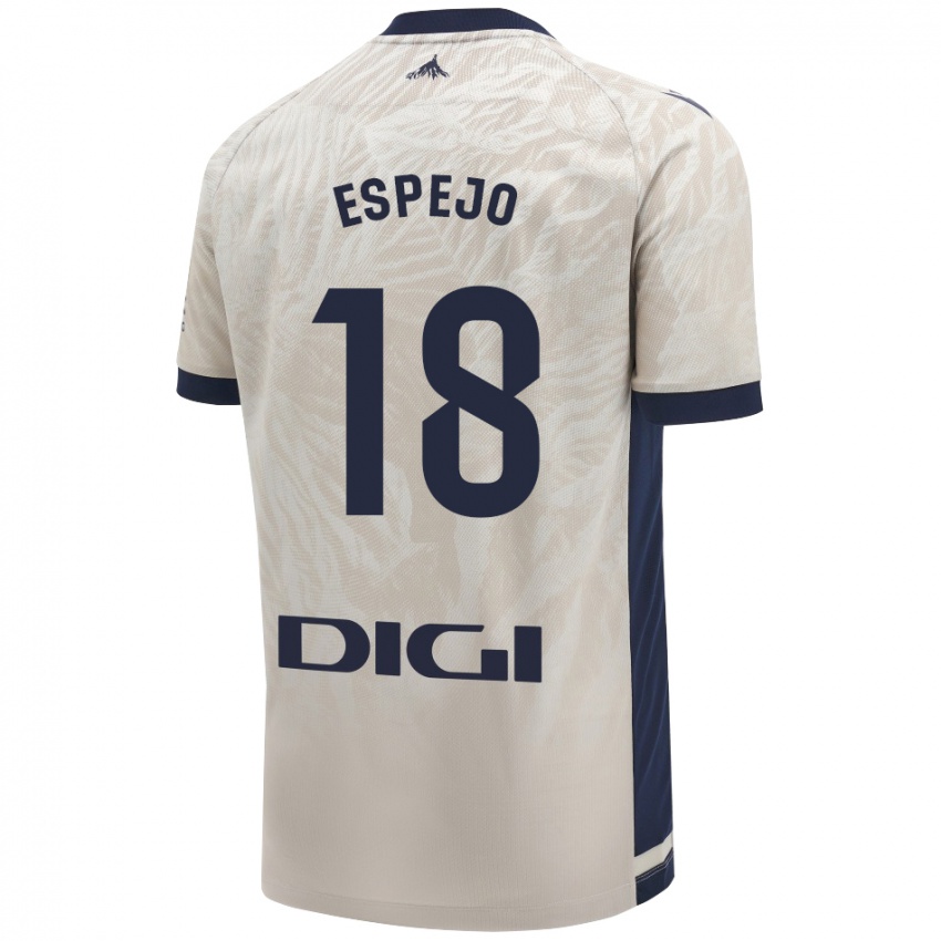 Børn Diego Espejo #18 Lysegrå Udebane Spillertrøjer 2024/25 Trøje T-Shirt