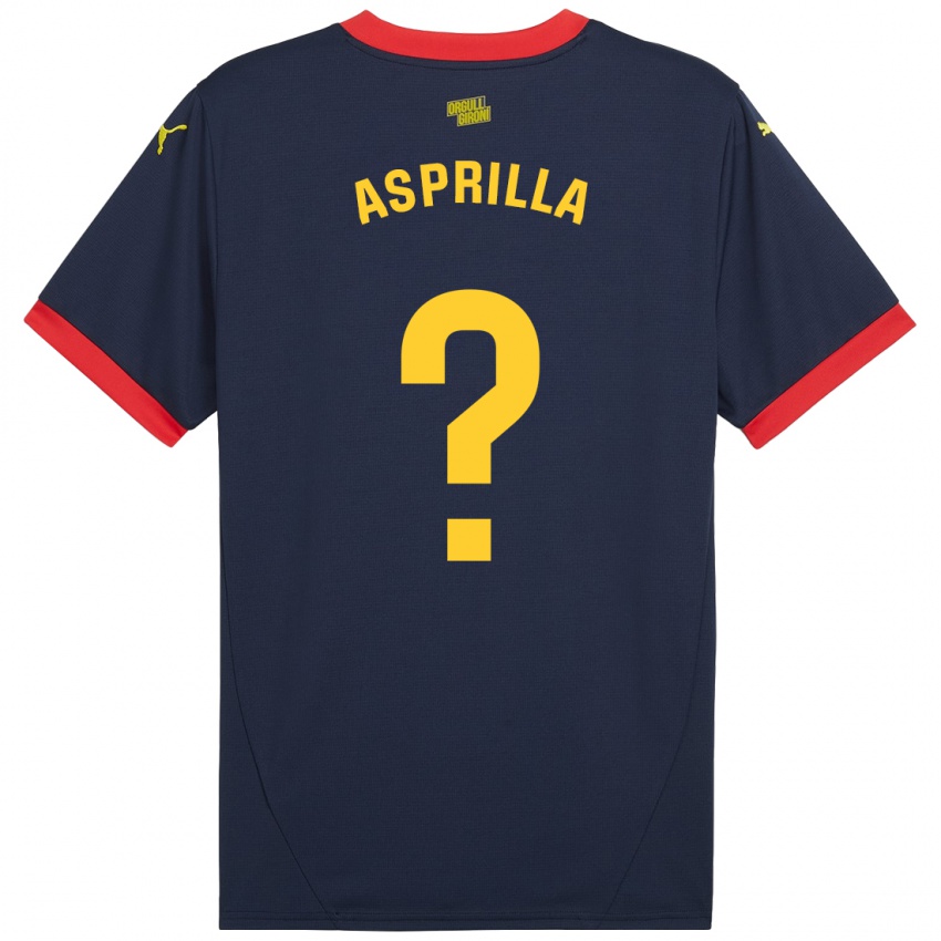 Børn Yáser Asprilla #0 Marine Rød Udebane Spillertrøjer 2024/25 Trøje T-Shirt