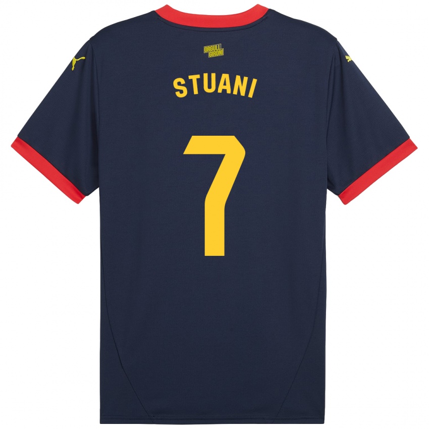 Børn Cristhian Stuani #7 Marine Rød Udebane Spillertrøjer 2024/25 Trøje T-Shirt