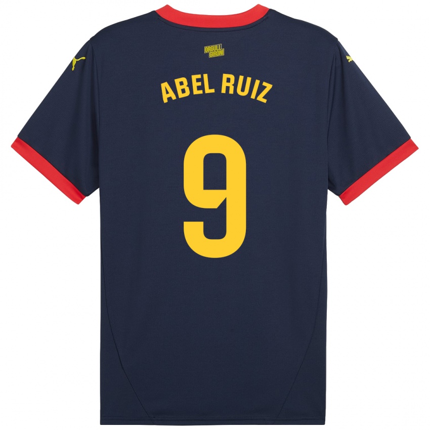 Børn Abel Ruiz #9 Marine Rød Udebane Spillertrøjer 2024/25 Trøje T-Shirt