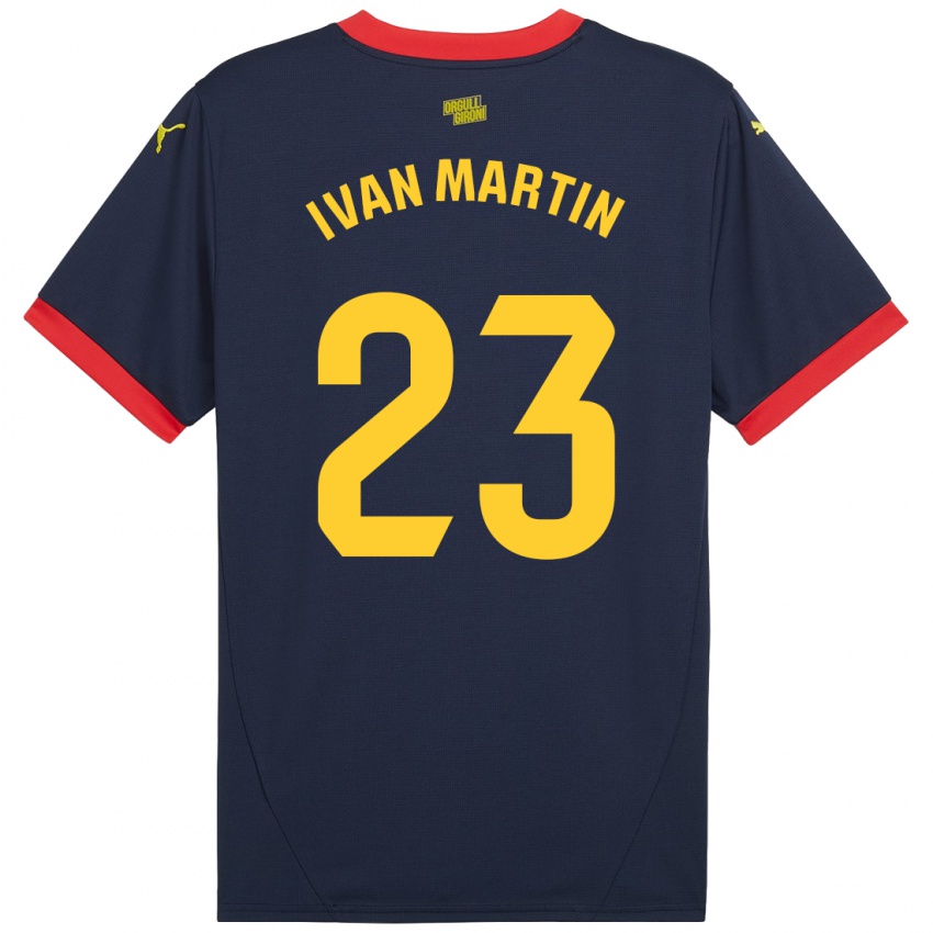 Børn Iván Martín #23 Marine Rød Udebane Spillertrøjer 2024/25 Trøje T-Shirt