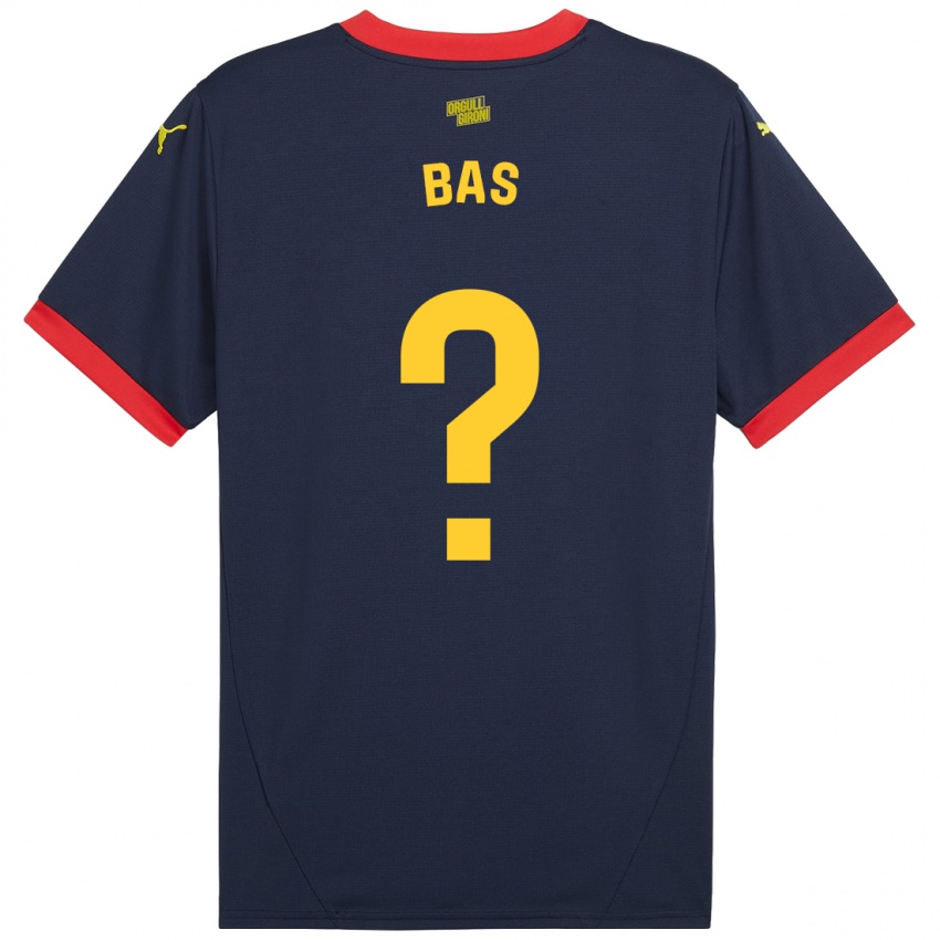 Børn Jordi Bas #0 Marine Rød Udebane Spillertrøjer 2024/25 Trøje T-Shirt