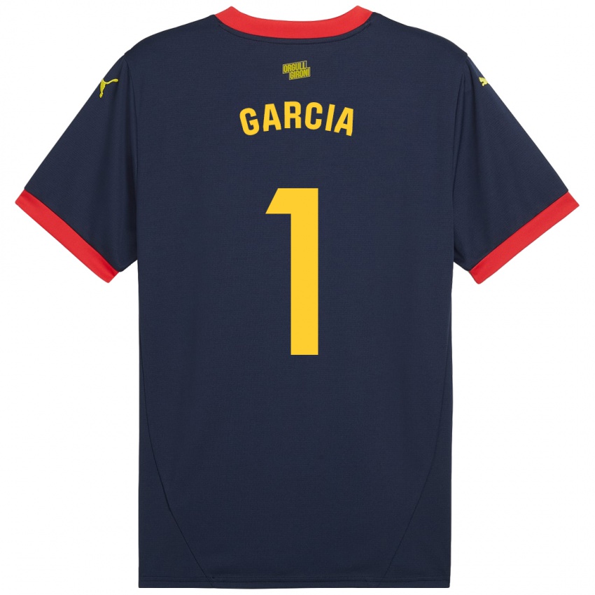 Børn Lucas García #1 Marine Rød Udebane Spillertrøjer 2024/25 Trøje T-Shirt