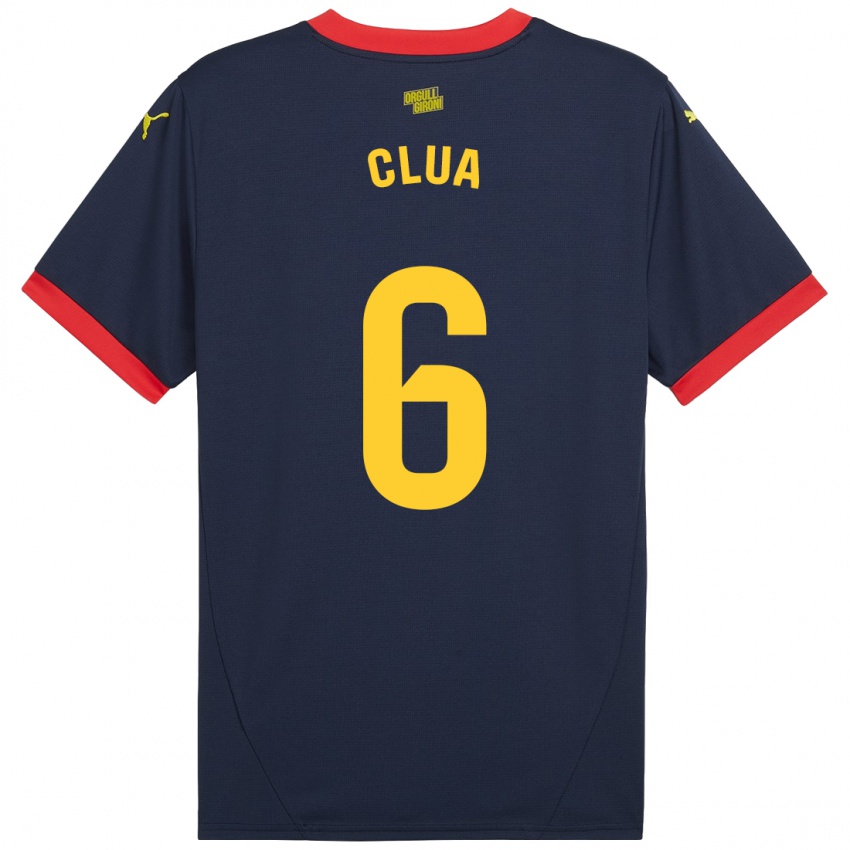 Børn Silvi Clua #6 Marine Rød Udebane Spillertrøjer 2024/25 Trøje T-Shirt