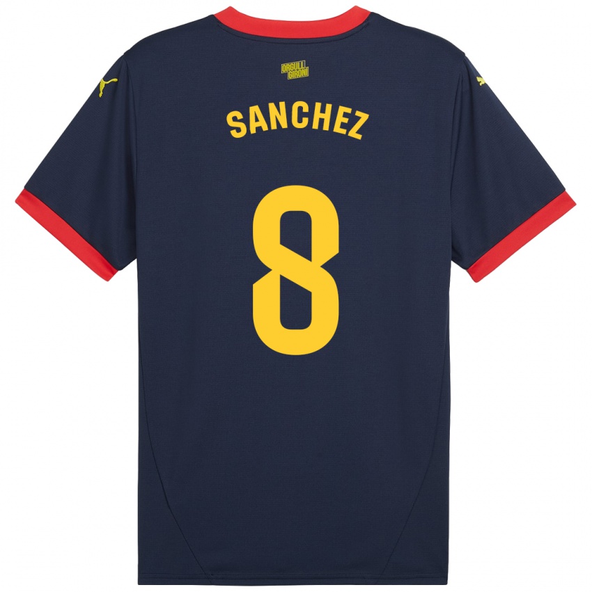 Børn Miguel Ángel Sánchez #8 Marine Rød Udebane Spillertrøjer 2024/25 Trøje T-Shirt