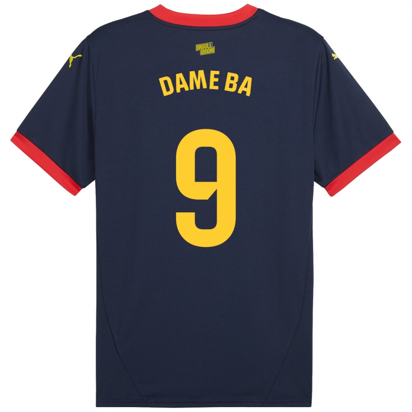 Børn Papa Dame Ba #9 Marine Rød Udebane Spillertrøjer 2024/25 Trøje T-Shirt