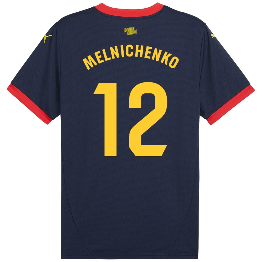 Børn Dmytro Melnichenko #12 Marine Rød Udebane Spillertrøjer 2024/25 Trøje T-Shirt