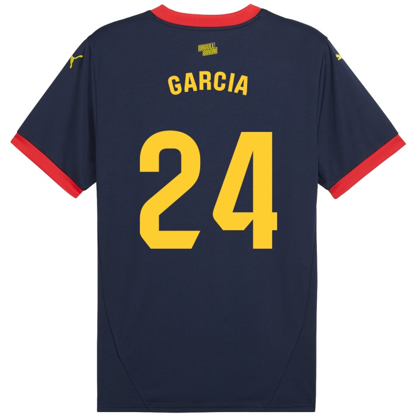 Børn Borja García #24 Marine Rød Udebane Spillertrøjer 2024/25 Trøje T-Shirt