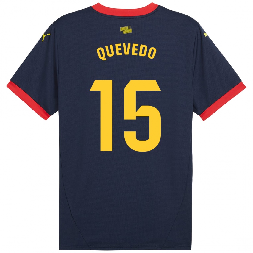 Børn Erik Quevedo #15 Marine Rød Udebane Spillertrøjer 2024/25 Trøje T-Shirt