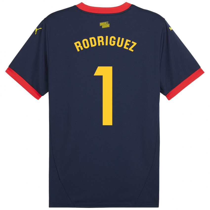 Børn Maria Rodríguez #1 Marine Rød Udebane Spillertrøjer 2024/25 Trøje T-Shirt