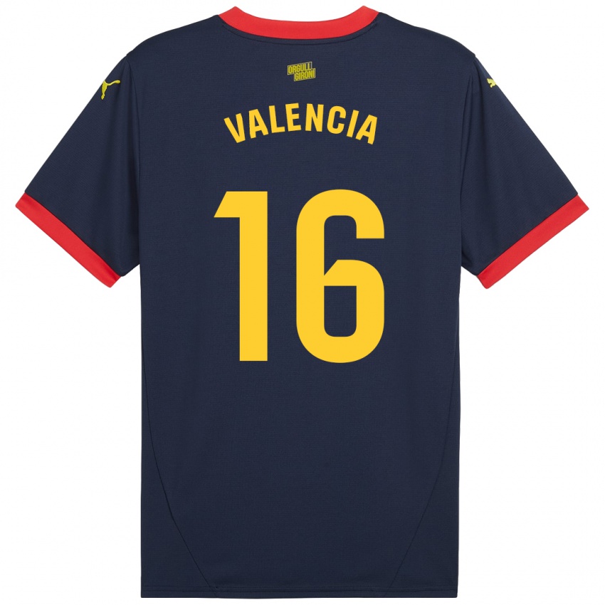 Børn Carla Valencia #16 Marine Rød Udebane Spillertrøjer 2024/25 Trøje T-Shirt