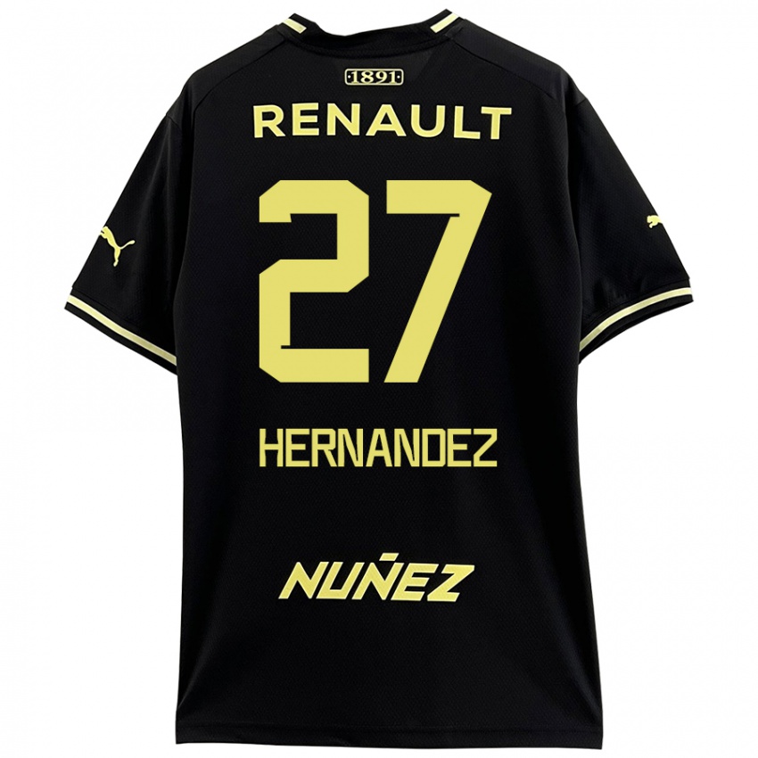 Børn Lucas Hernández #27 Sort Gul Udebane Spillertrøjer 2024/25 Trøje T-Shirt