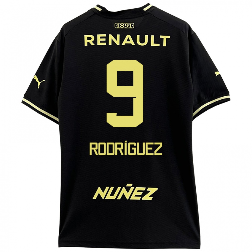 Børn Agustín Rodríguez #9 Sort Gul Udebane Spillertrøjer 2024/25 Trøje T-Shirt