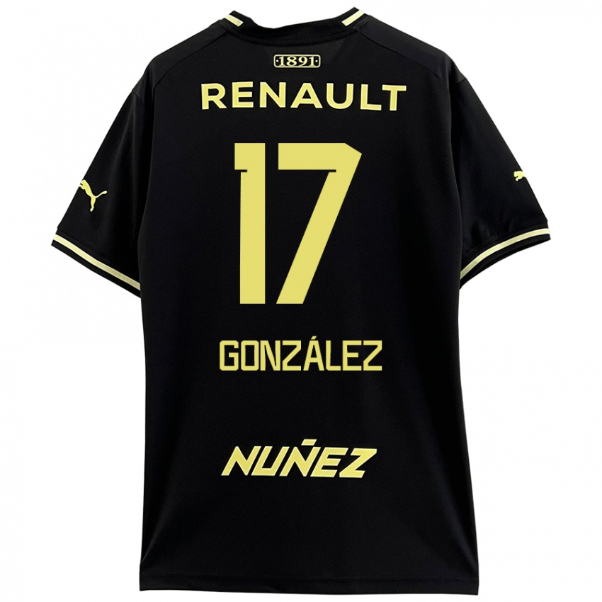 Børn Luciano González #17 Sort Gul Udebane Spillertrøjer 2024/25 Trøje T-Shirt