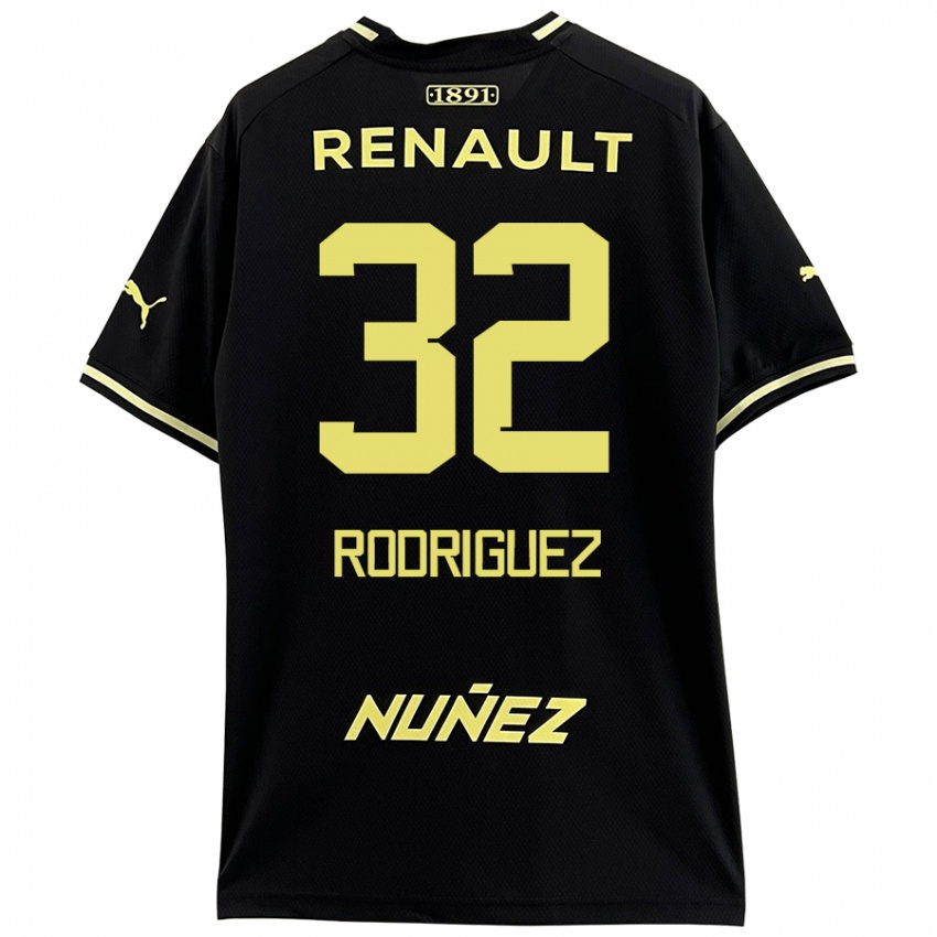 Børn Randall Rodríguez #32 Sort Gul Udebane Spillertrøjer 2024/25 Trøje T-Shirt