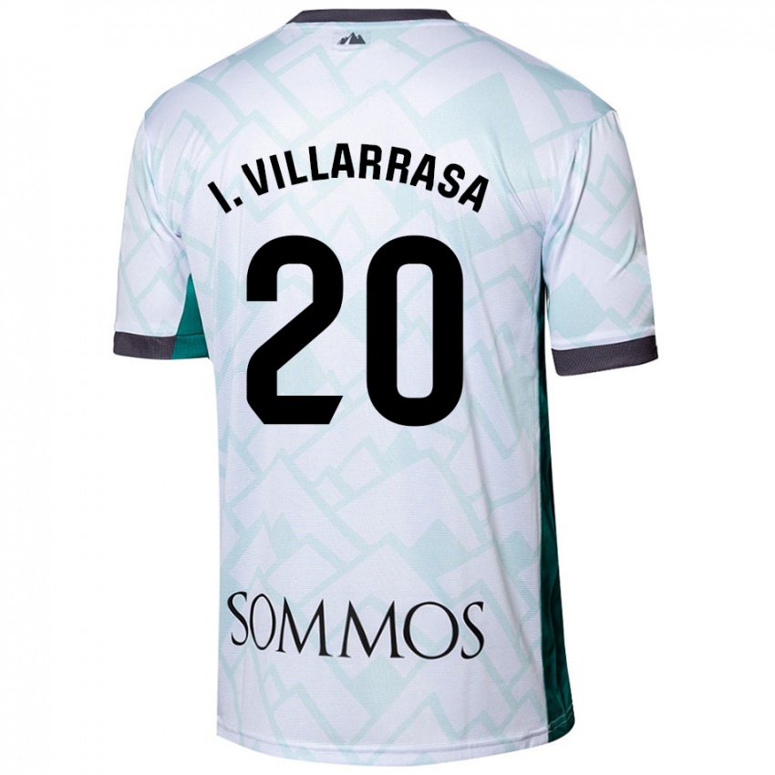 Børn Ignasi Vilarrasa #20 Hvid Grøn Udebane Spillertrøjer 2024/25 Trøje T-Shirt