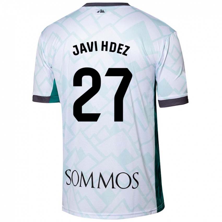 Børn Javi Hernández #27 Hvid Grøn Udebane Spillertrøjer 2024/25 Trøje T-Shirt