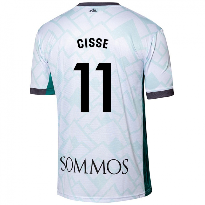 Børn Bakary Cissé #11 Hvid Grøn Udebane Spillertrøjer 2024/25 Trøje T-Shirt