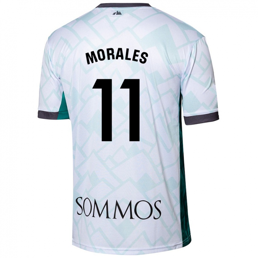 Børn Carolina Morales #11 Hvid Grøn Udebane Spillertrøjer 2024/25 Trøje T-Shirt