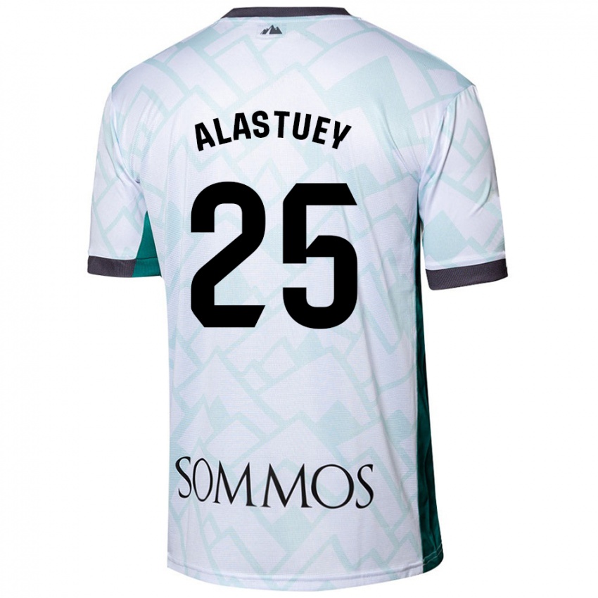 Børn Martina Alastuey #25 Hvid Grøn Udebane Spillertrøjer 2024/25 Trøje T-Shirt