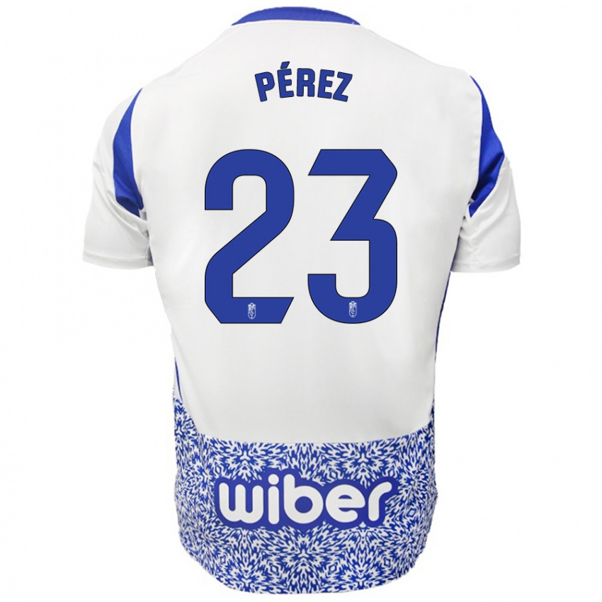 Børn Lucas Pérez #23 Hvid Blå Udebane Spillertrøjer 2024/25 Trøje T-Shirt