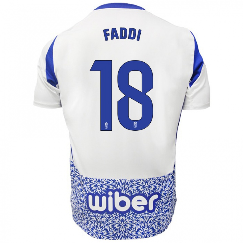 Børn Inés Faddi #18 Hvid Blå Udebane Spillertrøjer 2024/25 Trøje T-Shirt