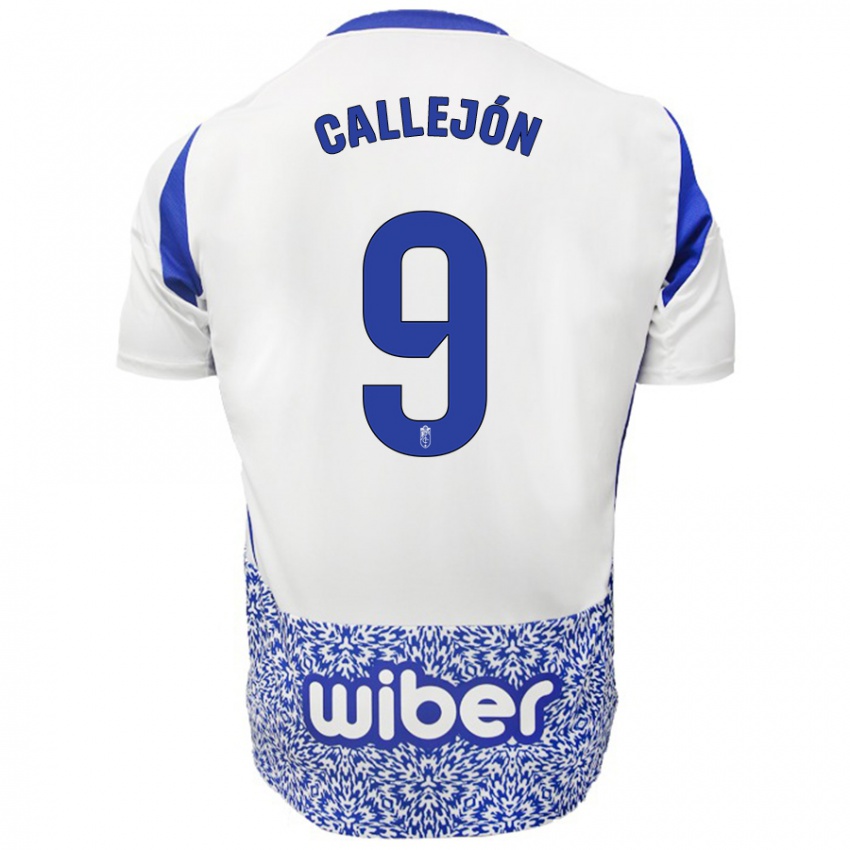 Børn José Callejón #9 Hvid Blå Udebane Spillertrøjer 2024/25 Trøje T-Shirt