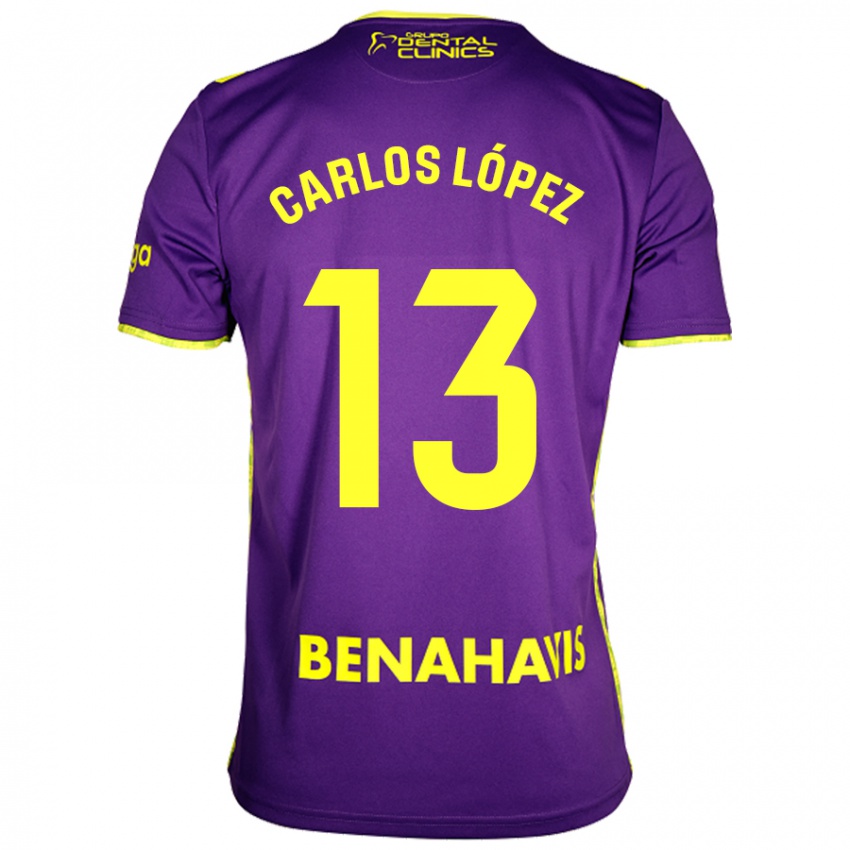 Børn Carlos López #13 Lilla Gul Udebane Spillertrøjer 2024/25 Trøje T-Shirt