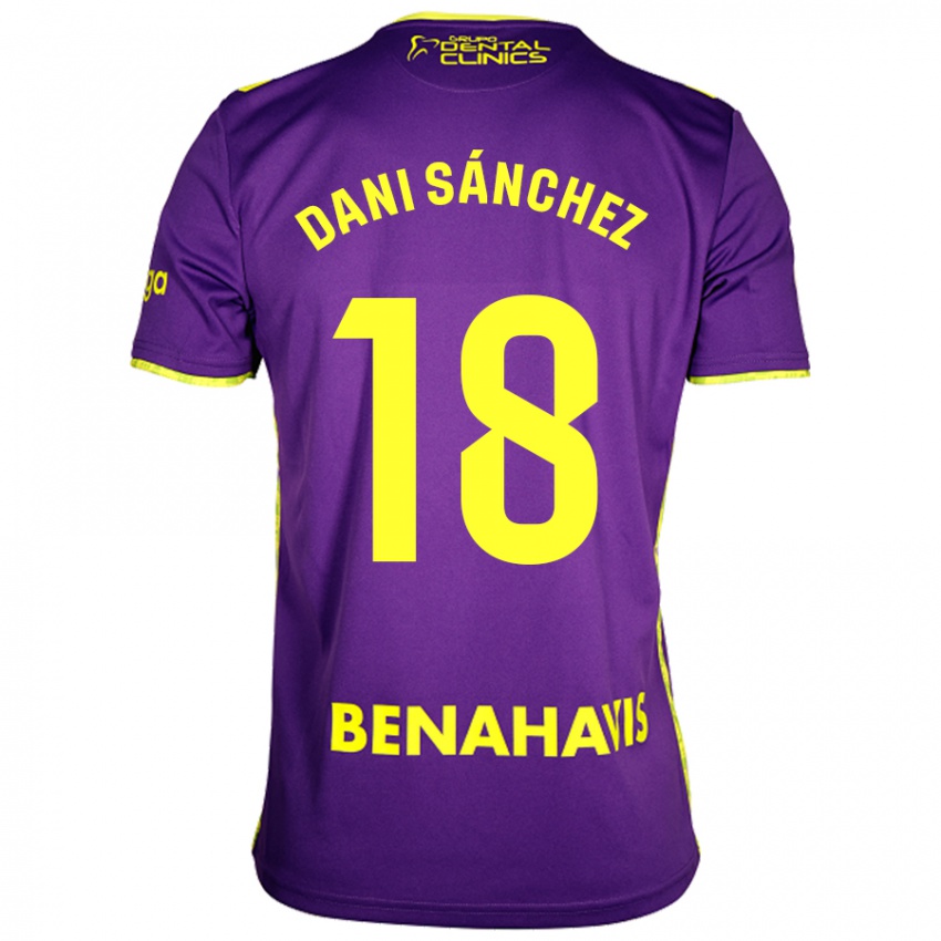 Børn Dani Sánchez #18 Lilla Gul Udebane Spillertrøjer 2024/25 Trøje T-Shirt