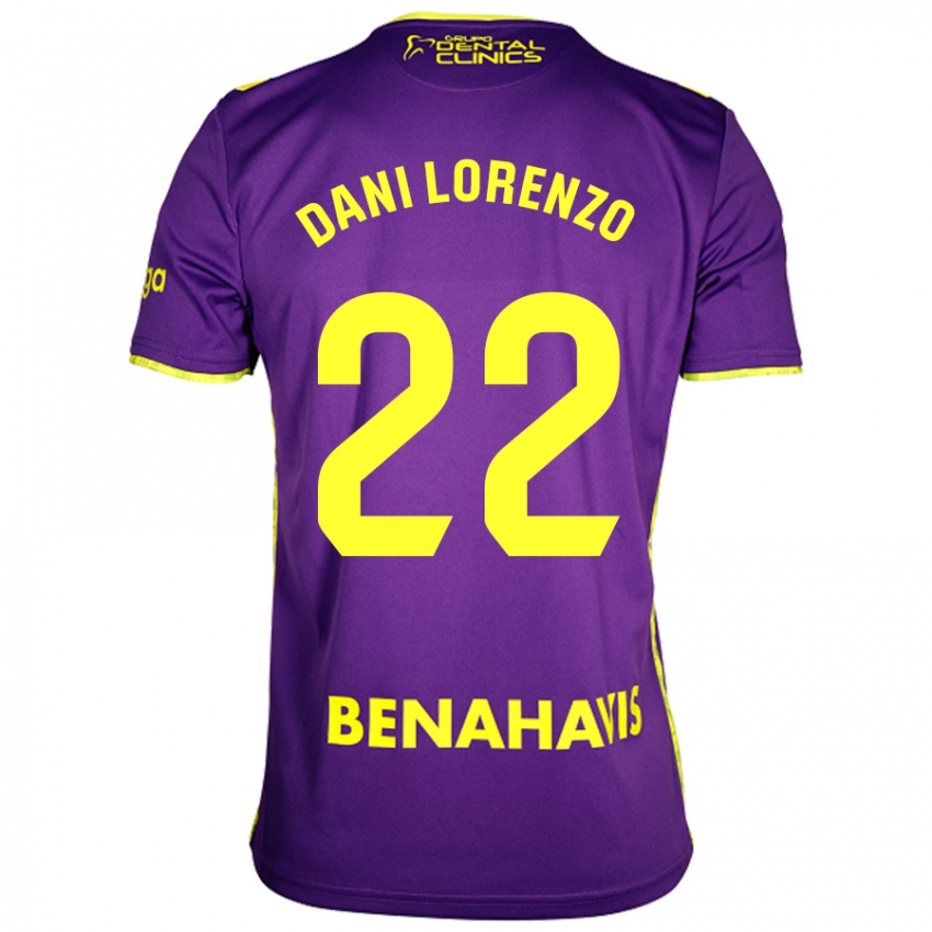 Børn Dani Lorenzo #22 Lilla Gul Udebane Spillertrøjer 2024/25 Trøje T-Shirt