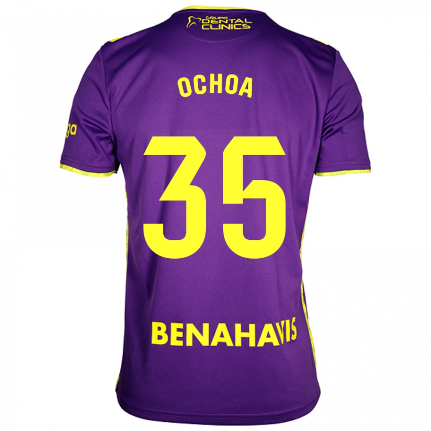 Børn Aarón Ochoa #35 Lilla Gul Udebane Spillertrøjer 2024/25 Trøje T-Shirt