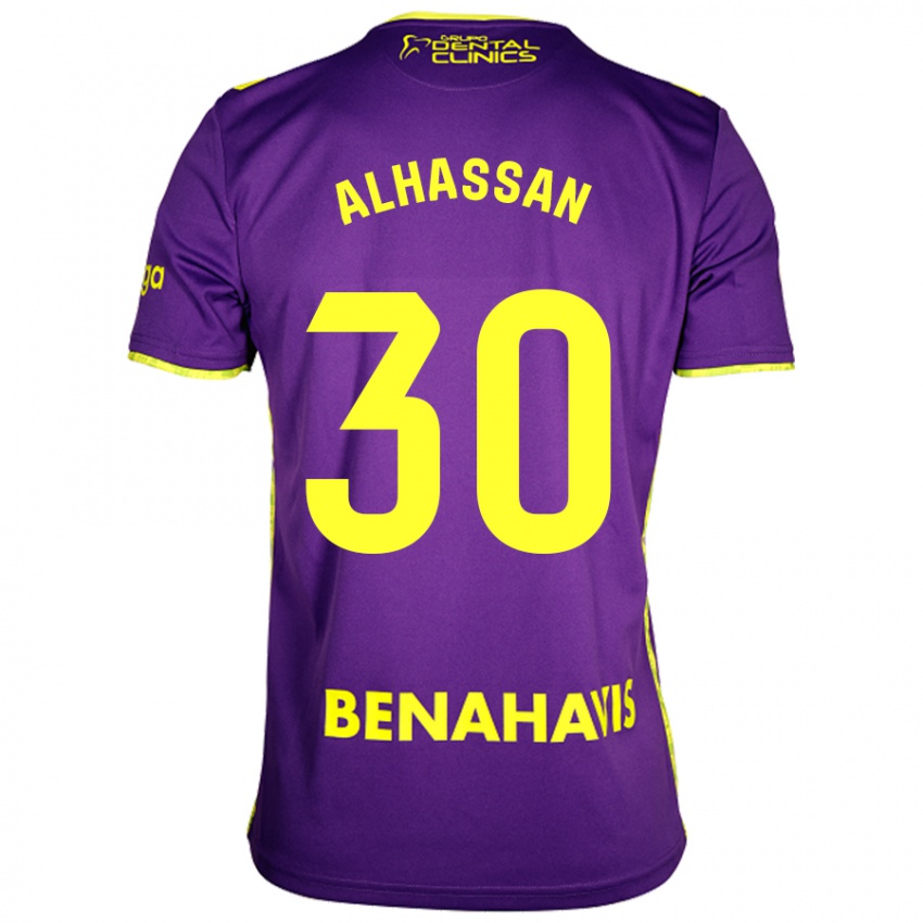 Børn Mubarak Alhassan #30 Lilla Gul Udebane Spillertrøjer 2024/25 Trøje T-Shirt