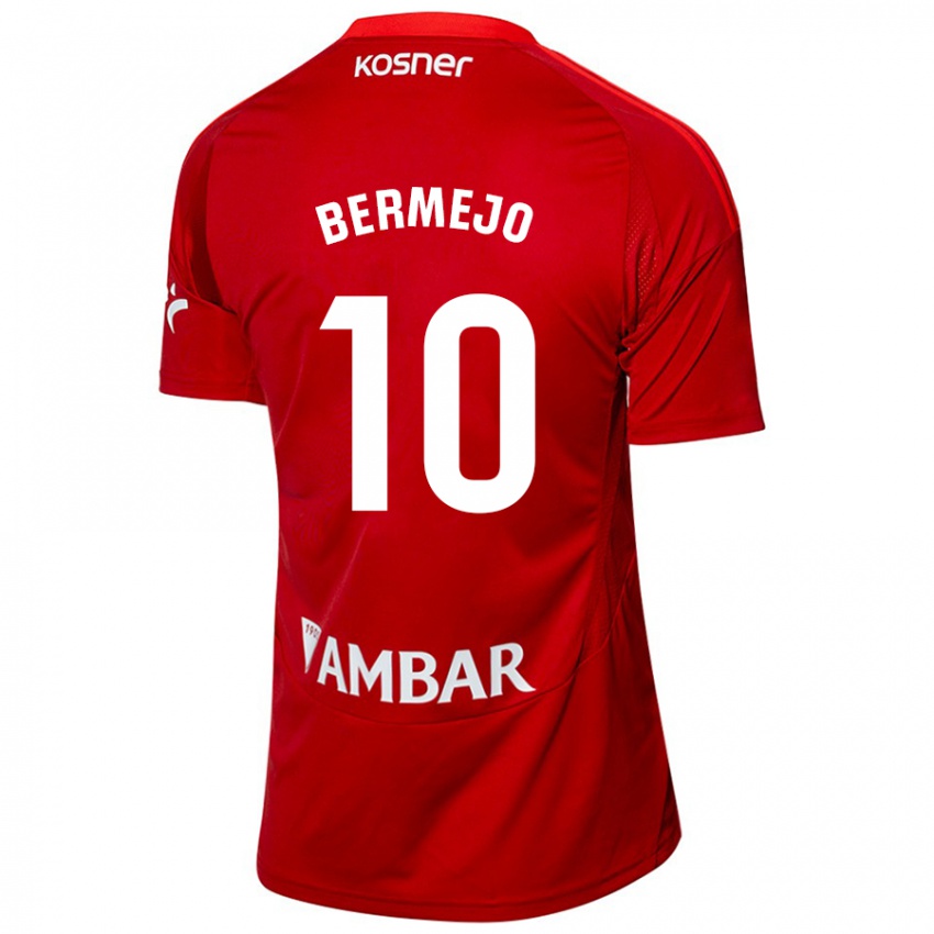 Børn Sergio Bermejo #10 Hvid Blå Udebane Spillertrøjer 2024/25 Trøje T-Shirt